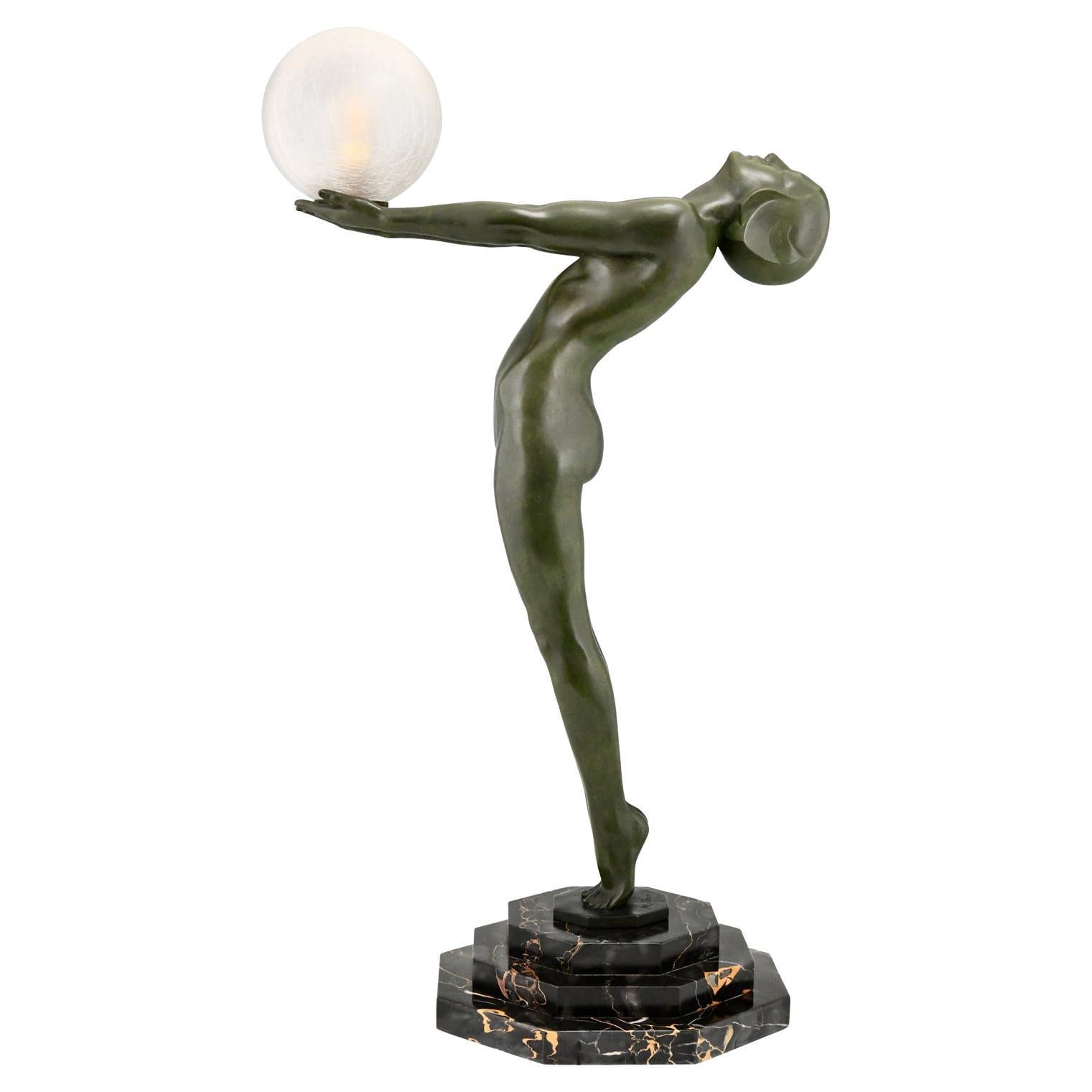 Lampe sculpture Art Déco bronze — Lorraine